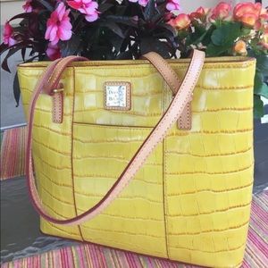 Dooney & Bourke Croco Embossed Lemon Lexington